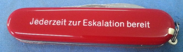 Laserbeschriftung auf Schweizer Taschenmesser